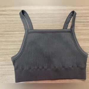 4 for $25 🩶 Harlow Dark Grey Ribbed Sports Bra Size L 🩶